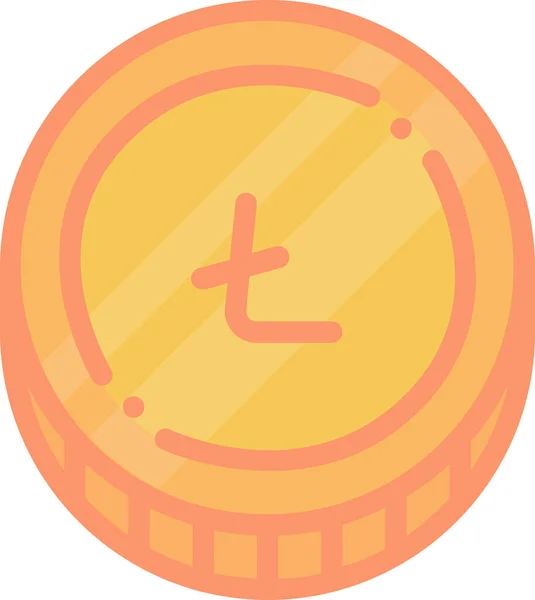 Litecoin Icono Web Diseño Simple Vector — Vector de stock