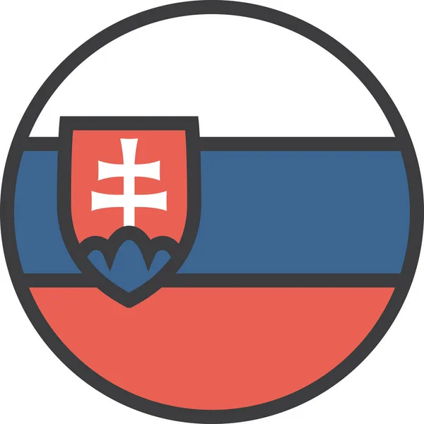 Slovakia Country Flag Vector Illustration — стоковий вектор