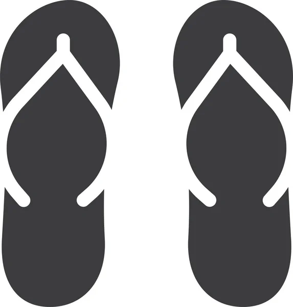 Flip Flops Ikon Vektor Illusztráció — Stock Vector