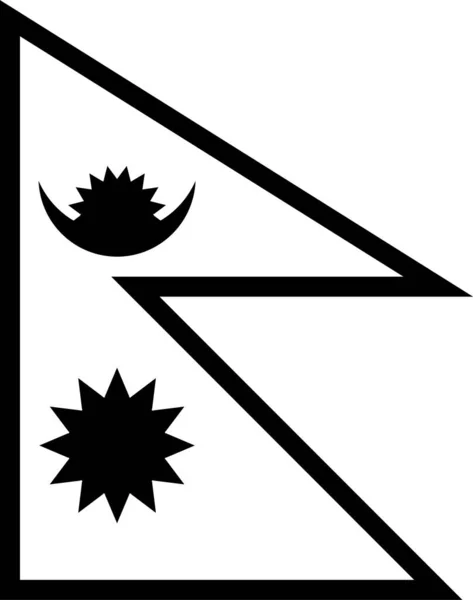 Bandeira País Nepal Ilustração Vetorial —  Vetores de Stock