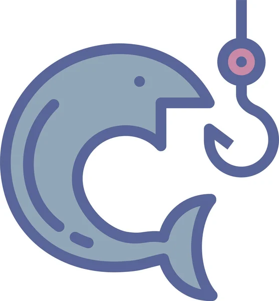 Fischerei Web Symbol Einfache Illustration — Stockvektor