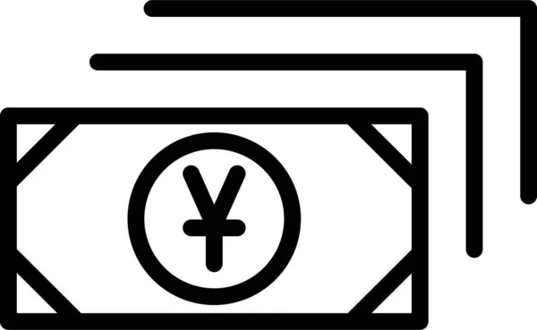 Юані Гроші Веб Іконка Проста Ілюстрація — стоковий вектор