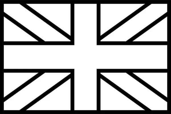 Storbritannien Land Flagga Vektor Illustration — Stock vektor