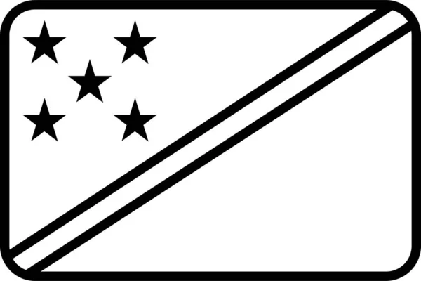 Kepulauan Solomon Bendera Negara Vektor Ilustrasi - Stok Vektor