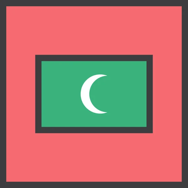 Maldivas Bandera Del País Ilustración Vectorial — Archivo Imágenes Vectoriales