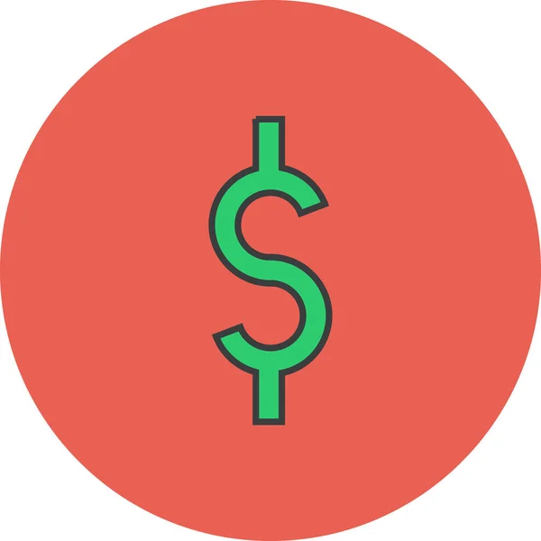 Dollaro Web Icon Design Semplice — Vettoriale Stock