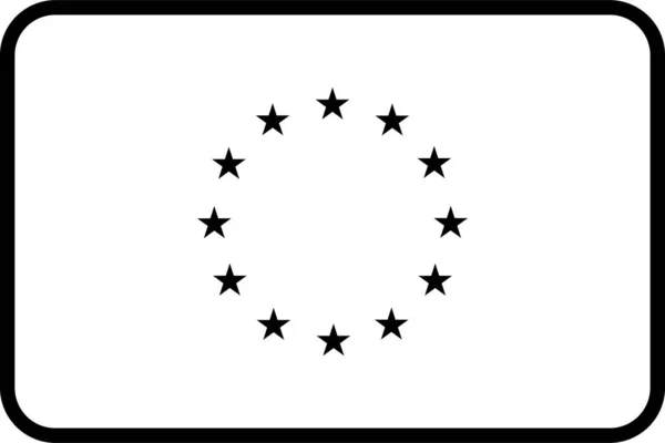 European Union Country Flag Vector Illustration — Stock Vector