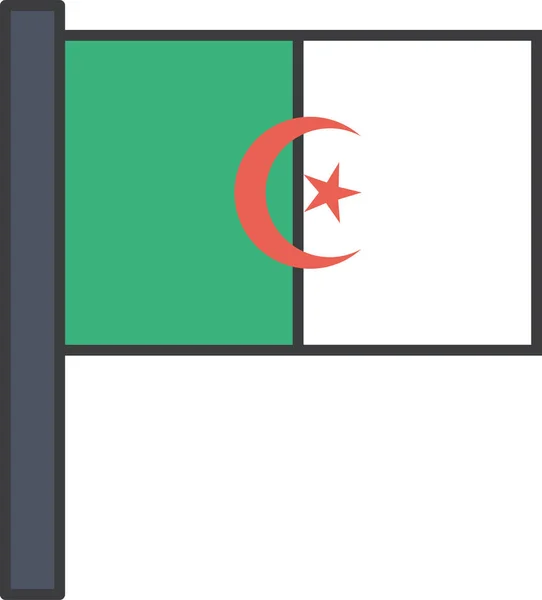 Algeria Bandeira País Ilustração Vetorial —  Vetores de Stock
