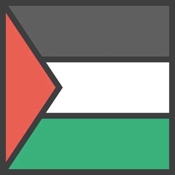 Palestinische Landesflagge Vektorillustration — Stockvektor