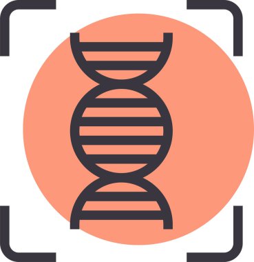 DNA simgesi vektör illüstrasyonu 