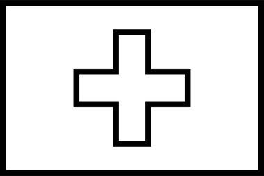 İsviçre bayrağı, vektör illüstrasyonu 