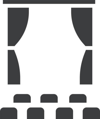 Sinema. Web simgesi basit illüstrasyon