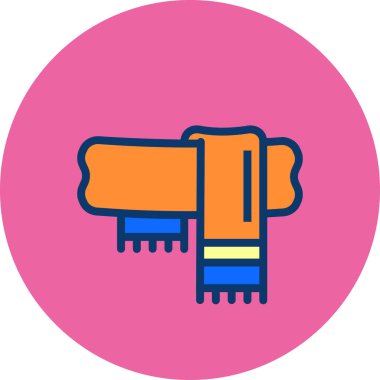 eşarp web simgesi, basit vektör illüstrasyonu