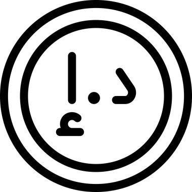 Saat. Web simgesi basit illüstrasyon