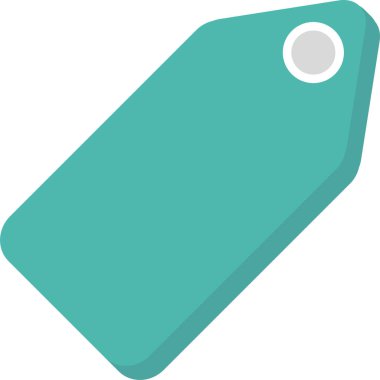 Etiket. Web simgesi basit illüstrasyon 