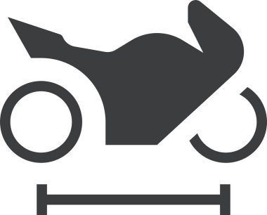 motosiklet web simgesi basit illüstrasyon