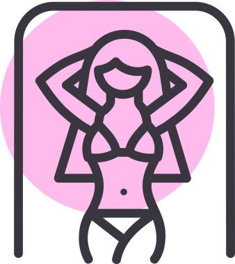 Güzel kadın. Basit tasarım