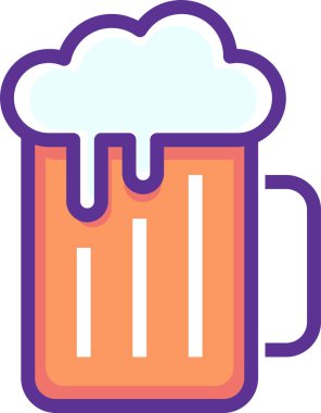 Bira. Web simgesi basit illüstrasyon