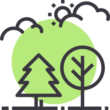 Ağaç. Web simgesi basit illüstrasyon