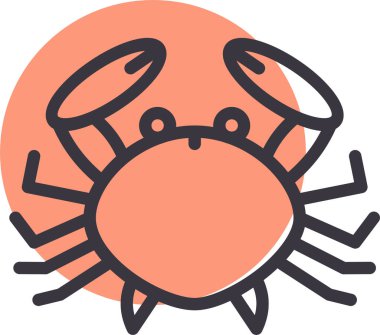 Yengeç. Web simgesi basit illüstrasyon   