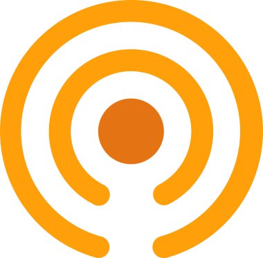 Kablosuz. Web simgesi basit illüstrasyon