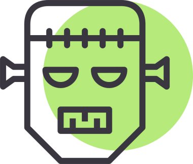 Uzaylı. Web simgesi basit illüstrasyon