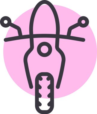 motosiklet web simgesi basit illüstrasyon