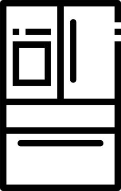 buzdolabı vektör simgesi modern illüstrasyon 