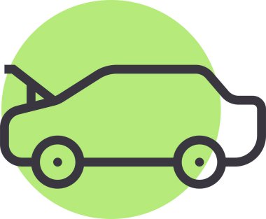 - Araba. Web simgesi basit illüstrasyon