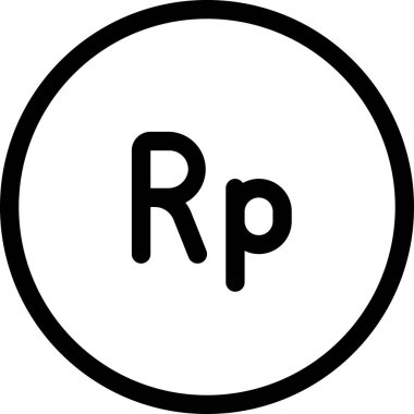 rupiah web simgesi, basit vektör illüstrasyonu