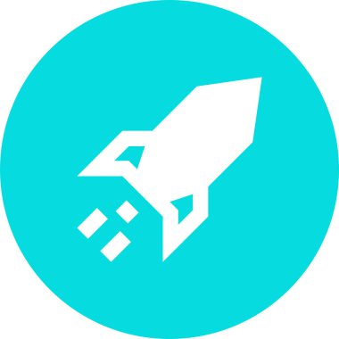 roket web simgesi basit illüstrasyon