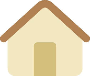 ev ikonu. Vektör biçimi düz simge, siyah renk, beyaz arkaplan.