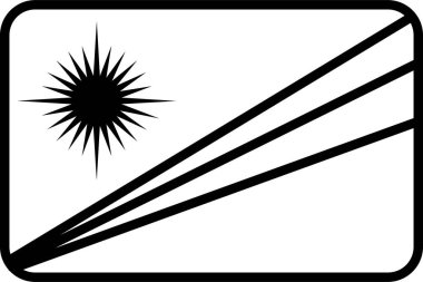 Marshall Adaları bayrağı, vektör illüstrasyonu 