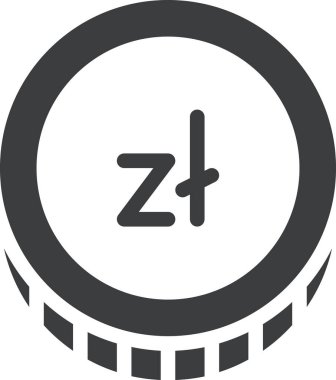 zloty. Web simgesi basit illüstrasyon