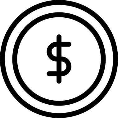 Dolar. Web simgesi basit tasarım