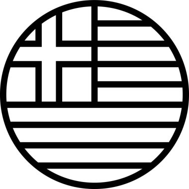 Yunan ülke bayrağı, vektör illüstrasyonu 