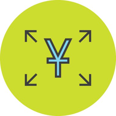 Yuan parası. Web simgesi basit illüstrasyon