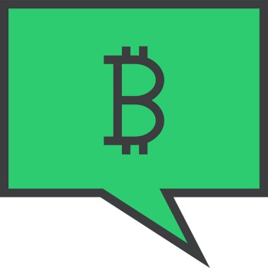 Bitcoin web simgesi basit tasarım, vektör