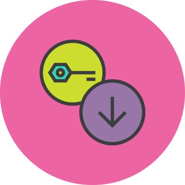 parola web simgesi basit illüstrasyon