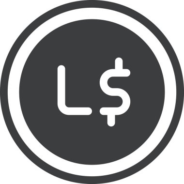 Dolar. Web simgesi vektör illüstrasyonu