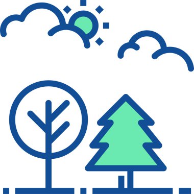 Ağaç. Web simgesi basit illüstrasyon