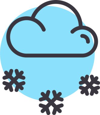 Kış. Web simgesi basit illüstrasyon