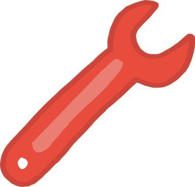 İngiliz anahtarı. Web simgesi basit illüstrasyon