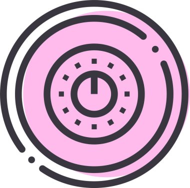 Saat simgesi, basit vektör illüstrasyonu