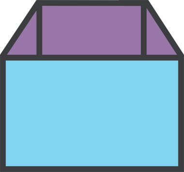 Bir kutu simgesinin vektör illüstrasyonu