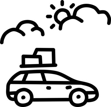 - Araba. Web simgesi basit tasarım