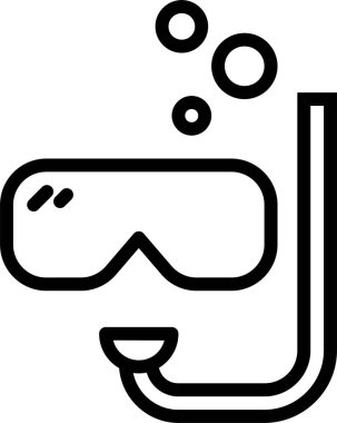 Dalış maskesi. Basit tasarım 