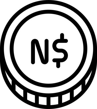 Namibya Doları. Web simgesi vektör illüstrasyonu