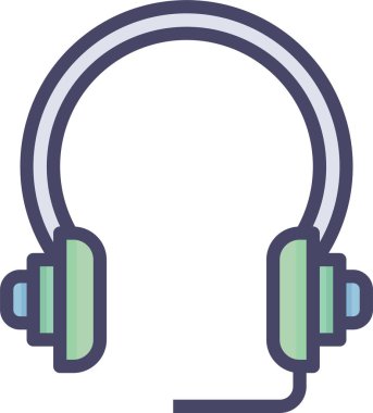 kulaklıklar web simgesi, vektör illüstrasyonu 