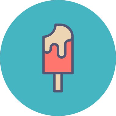 Dondurma. vektör illüstrasyonu 